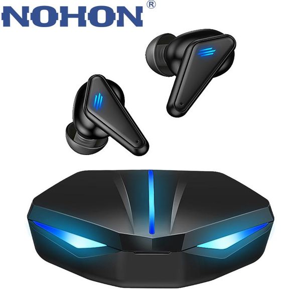 

headphones & earphones nohon gaming headset low latency tws bluetooth earbuds with mic bass audio sound positioning pubg wireless