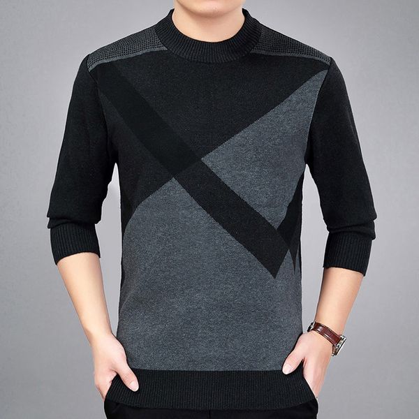 

men's sweater winter around the neck in mesh sweaters casual autumn cashmere pullovers fashion amended knit jumper fq7v, White;black