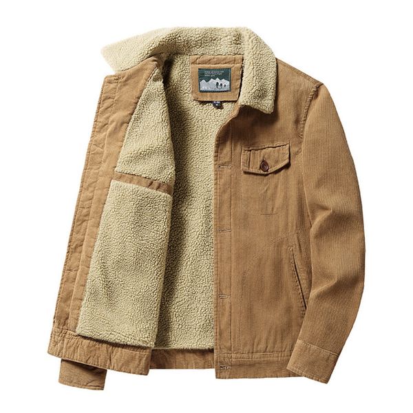 

corduroy men's coats, fashion warm cotton informal cloth, leather collar ets, wool cloth, Black;brown