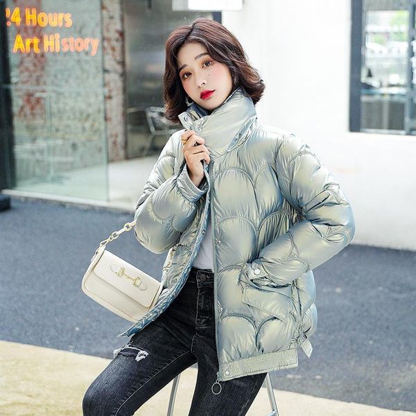 

women's down & parkas disposable padded jacket 2021 winter women's thickening korean fashion all-match bright cotton, Black