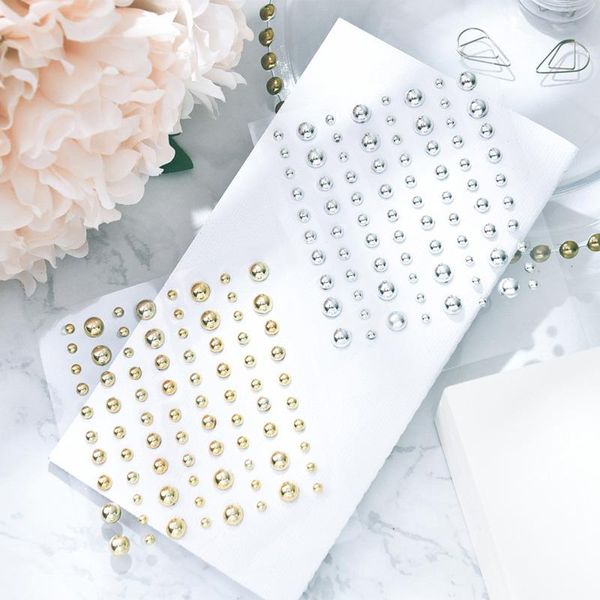 

gift wrap kscraft gold and silver pearl stickers acrylic semicircular sticker for scrapbooking diy crafts card making