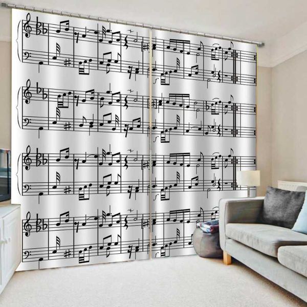

curtain & drapes stereoscopic curtains black music 3d blackout for living room bedding cotinas para sala