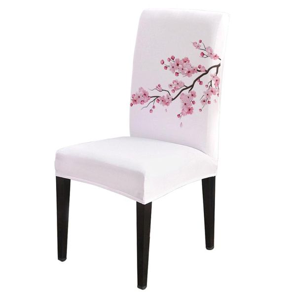 

chair covers 6/8piece japanese cherry blossom print cover dining elastic spandex stretch anti-dirty removable