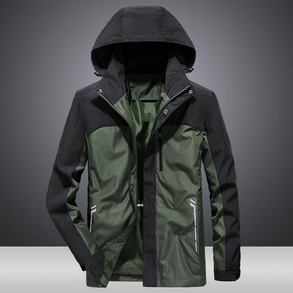

men's jackets the cross-border male men in fall and winter coat fashion simple hooded jacket wholesale, Black;brown