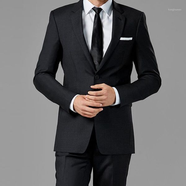 

men's suits & blazers tailor made fashion handsome black men slim fit groom tuxedo for wedding dress dinner party male clothing (jacket, White;black
