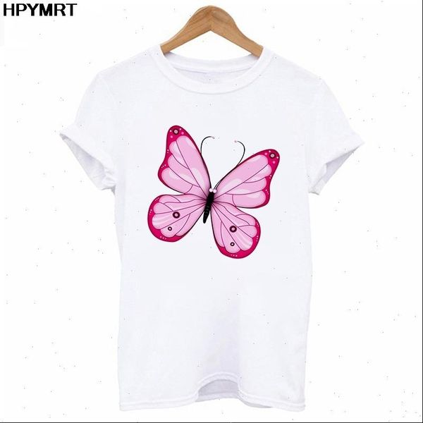 

summer t shirt women beautiful butterfly print short sleeve casual loose white t shirt for girls students lady vogue tees
