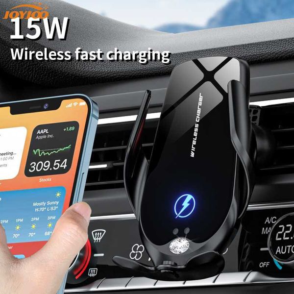 

cell phone mounts & holders car mobile wireless charging bracket magnetic charger air outlet mount automatic opening and closing