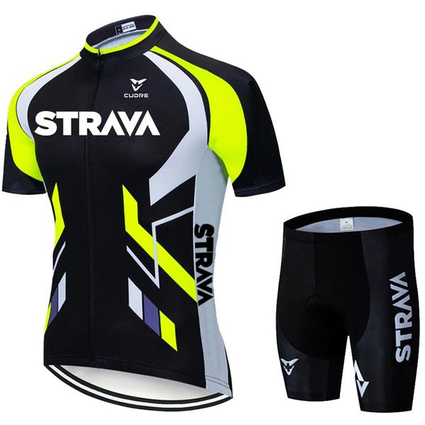 

racing sets cycling jersey 2021 pro team red strava summer set breathable sport bicycle jerseys men's clothing, Black;blue