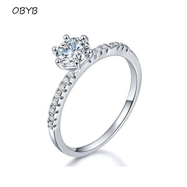 

wedding rings austrian fashion micro-inlaid zircon jewelry crystal ring for women elegant luxury engagement party gifts, Slivery;golden