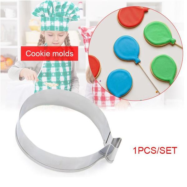 

1 pcs stainless steel balloon shape biscuit pastry cookie cutter cake decor baking mold t qylpgf