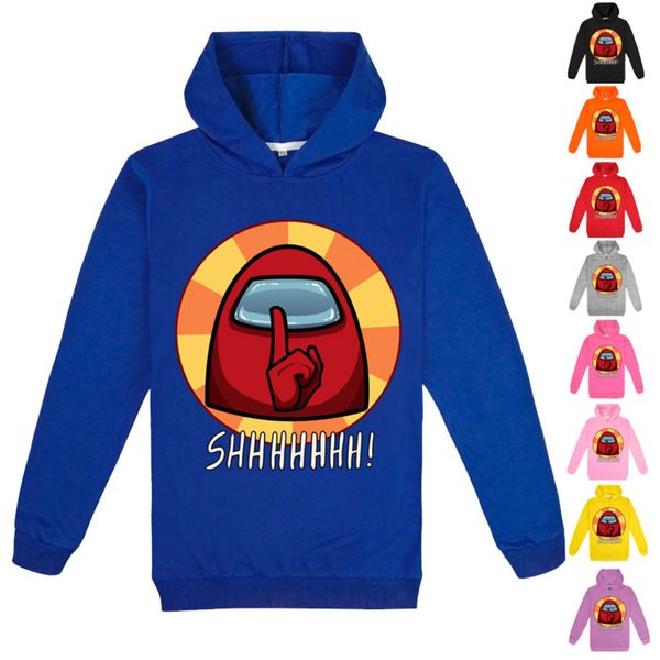 

2020 fall among us hoodies boys sweatshirts kids long sleeve cartoon impostor outfits toddler girl clothes pullover sweater, Black