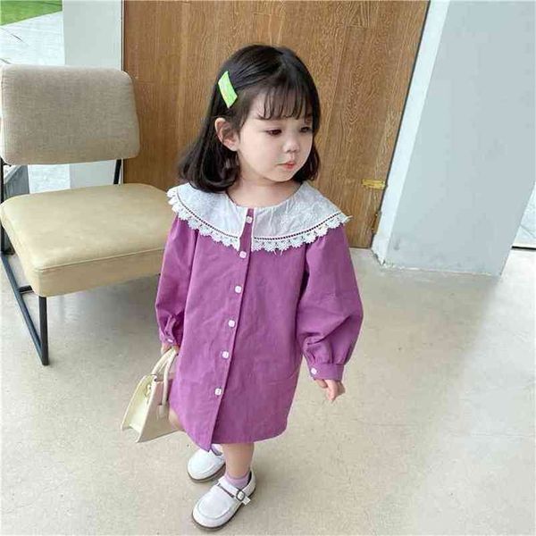 Gooporson Herbst Kinder Kleider für Mädchen Spitze Stickerei Langarm Prinzessin Kleid Vestidos Nette Koreanische Kleinkind Kinder Kostüm 210715