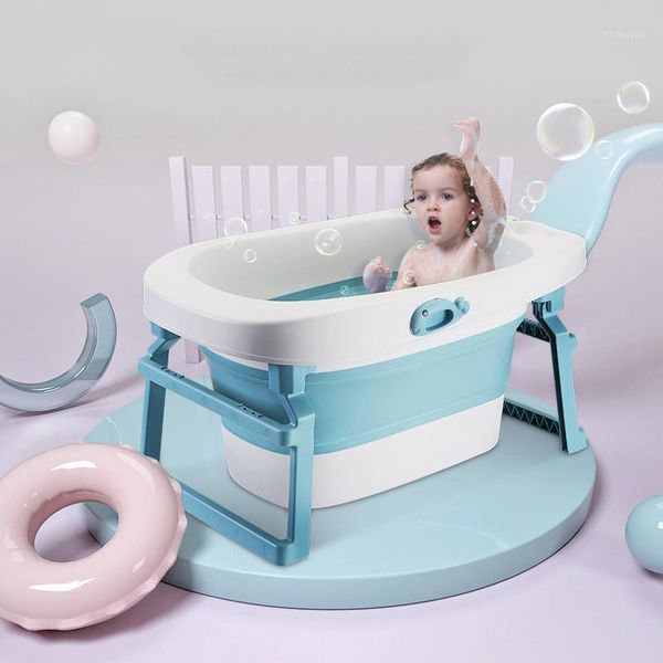 

bathing tubs & seats 2021 baby bath children bucket folding born shower fold-able non-slip bathtub family1