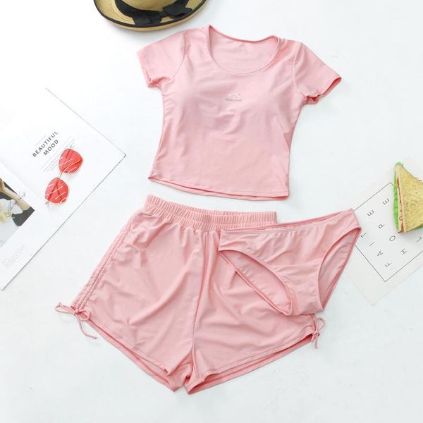 

korean style high waist bikini set women biquini suit two pieces swimwear solid swimsuit beach suit 2021