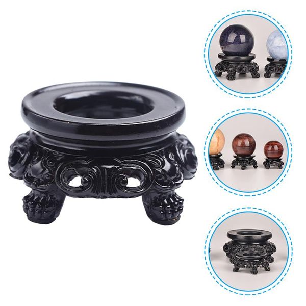 

novelty items 1pc crystal round resin base tray practical display stand