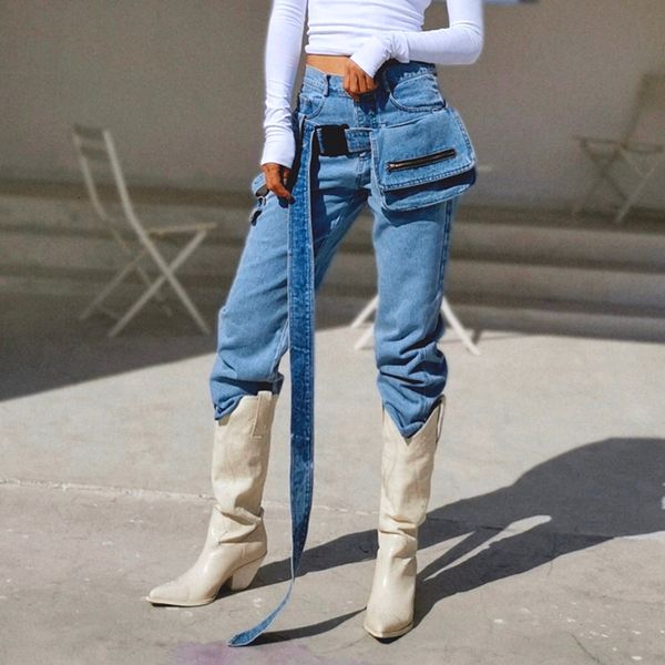 

casual tassel lace up sashes bag womens pant high waist loose wide leg pants for female fashion 2021 clothing tide, Black;white