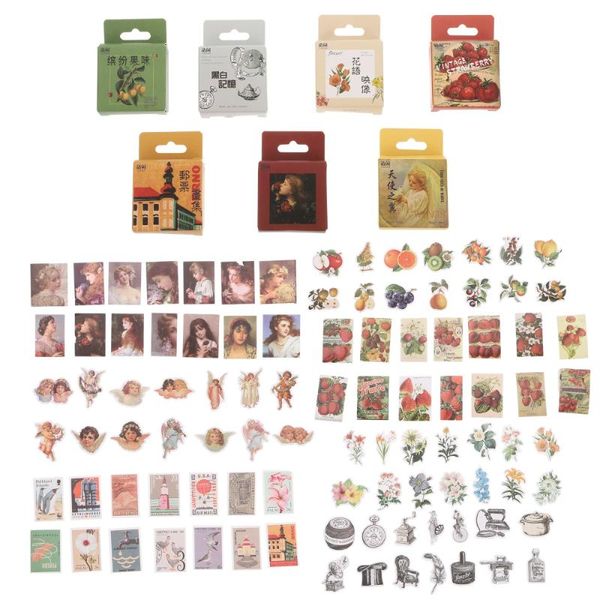 

gift wrap 7 boxes decorative diy sticker colorful hand account decal scrapbook