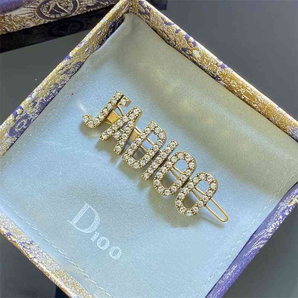 

75% off outlet online 2021 fashion new full letter hairpin for women, Golden;silver