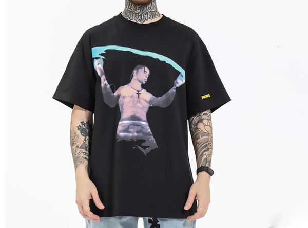 

t shirt designer men's fashion hip hop the same print short-sleeved t-shirt, White;black