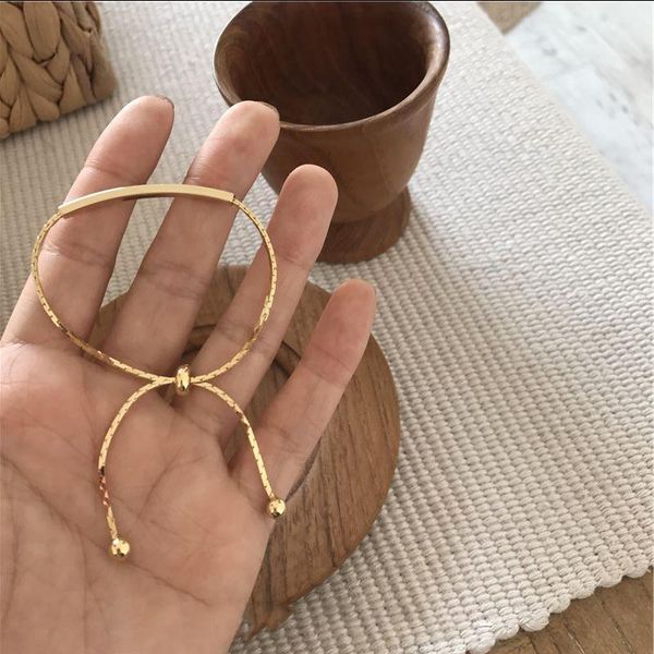 

link, chain minimalist bracelets for women korean retro chains wedding jewelry, Black