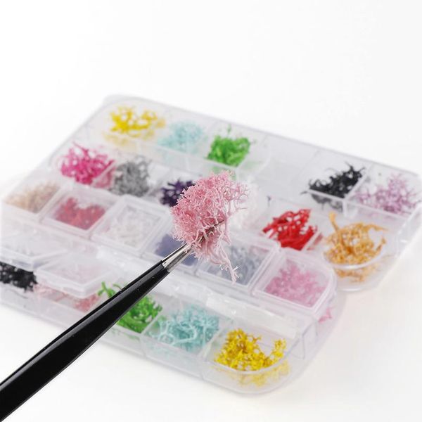 

12 colors/box coral real dried flower dry plants for epoxy resin pendant necklace jewelry making craft diy nail acc jlljom
