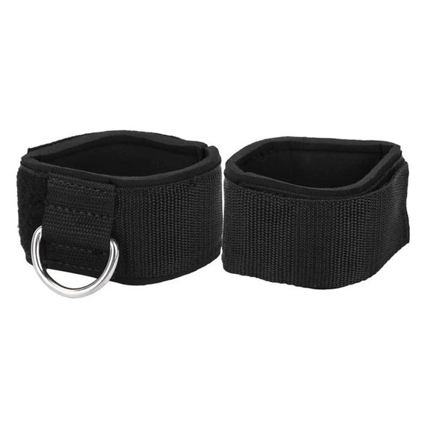 

elbow & knee pads fitness ankle strap neoprene glute workouts leg extensions adjustable support, Black;gray