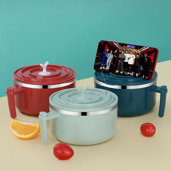 

stainless steel lunch box convenient instant noodles bowl 1000ml
