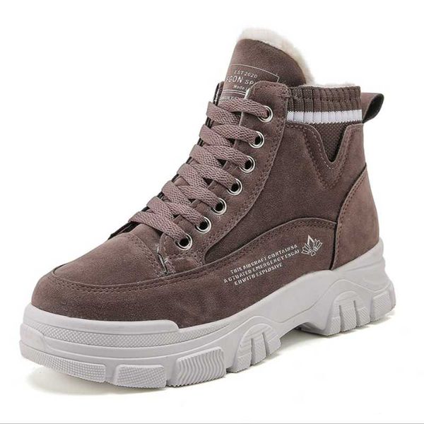

boots women winter snow 2021 fashion casual high-shoes woman waterproof warm platform ankle boot female botas femininas, Black