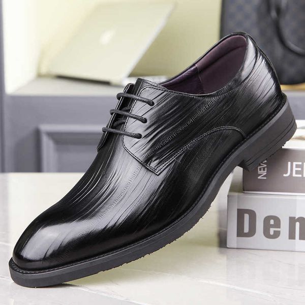 

new leather shoes men's korean business casual autumn british black head formal