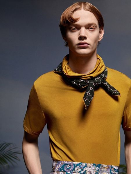 

x luis velazquez men solid funnel neck tee without tie 35y1#, White;black