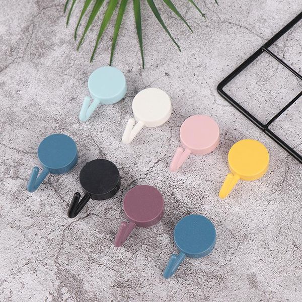 

hooks & rails 10pcs wall sticker hook punch seamless key classification