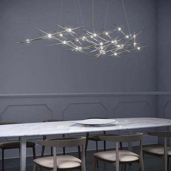 Lâmpadas pendentes Modern simples Mesa de jantar simples Hall Engenharia loja personaliza El Lobby Sala/sala de estar LED criativo legal Chande