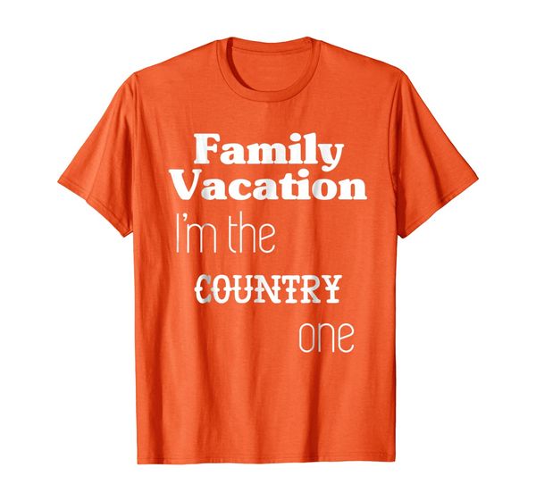 

family vacation t-shirt i'm the country one, White;black