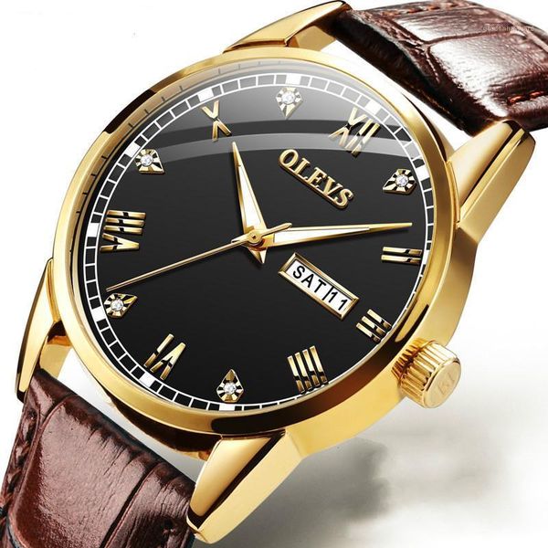 

fashion leather mens watches men sports business spimple clock men's quartz waterproof military wrist watch wristwatches, Slivery;brown