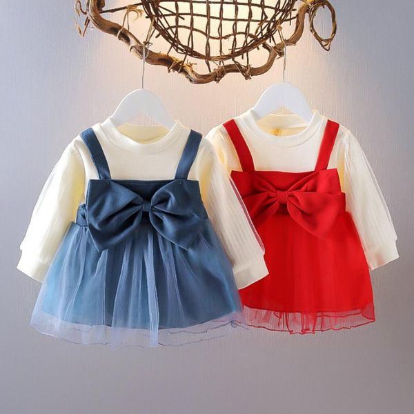 

girl's dresses (4 pieces/lot) 2021 arrival fall dress 071802, Red;yellow