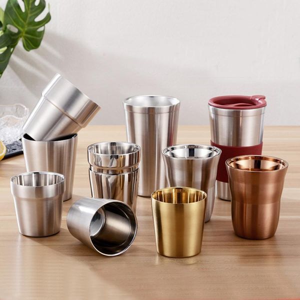 

mugs peer stainless steel metal cups cold beer cup bar party durable coffee milk juice tea mug tumbler 170/260/300/480ml
