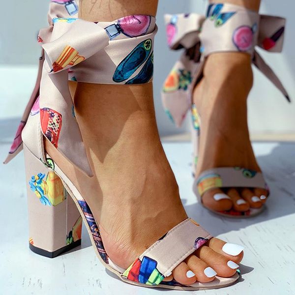 

2021 new summer high heels fashion lace up women shoes square heel casual party wedding ladies plus size pumps 9t3e, Black