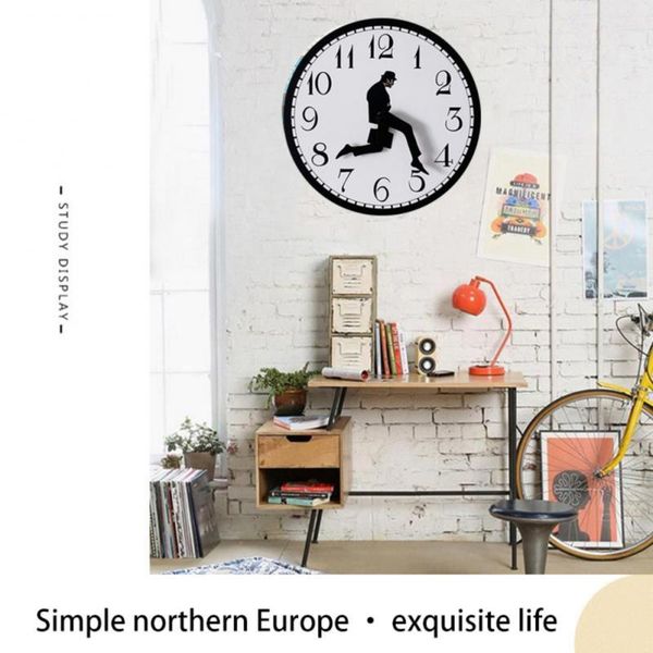 

wall clocks 2021 ministry of silly walks clock british comedy funny walking silent mute novelty watch home decor