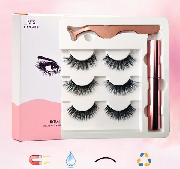 

false eyelashes vibrant glamour soft magnetic eyeliner tweezers set for beauty