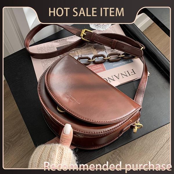 

solid color women fashion shoulder messenger bag high-quality leather new designer handbag vintage small 2021 pu flip oisaa