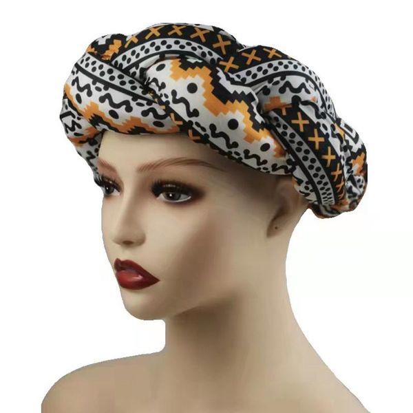 

ethnic clothing muslim women turban hijab caps african pattern headscarf bonnet islamic scarf iadies wrap head scarves, Red