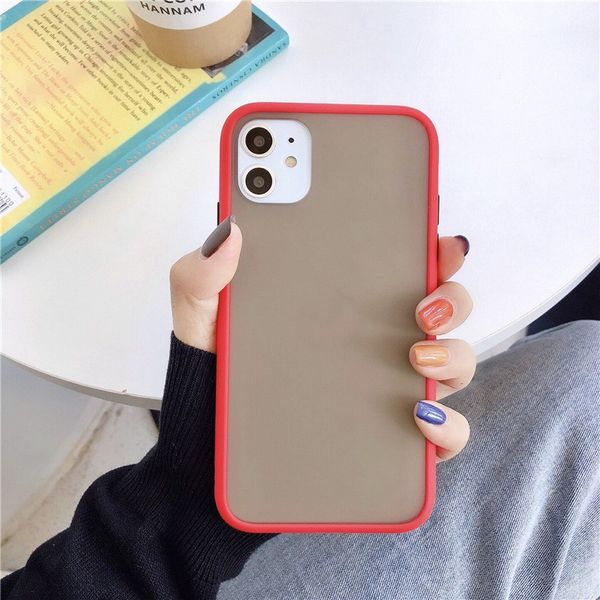 

smooth phone cases tpu pc transparent back cover for iphone 12 mini 11 pro max x xs 7 8plus