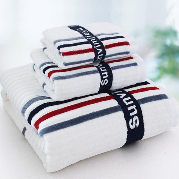 

towel 3pieces set white cotton 1pc face washcloth 1pcs hand bath camping shower towels bathroom