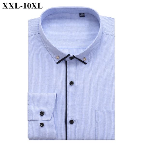 

2021 new men's business long-sleeved fashion casual social shirt male brand clothing large size 7xl 8xl 9xl 10xl gler, White;black