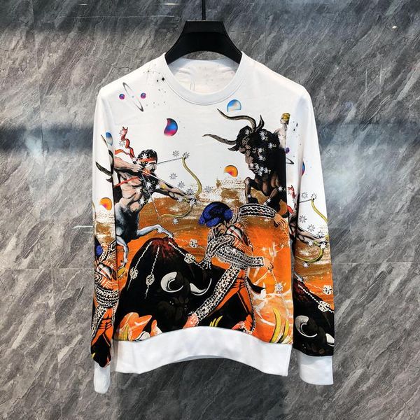 

men's hoodies & sweatshirts wz09107 fashion 2021 runway luxury european design party style clothing, Black