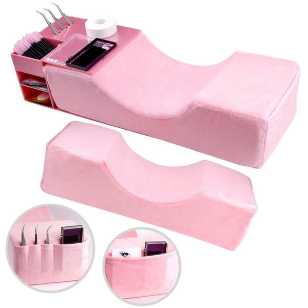 

false eyelashes lash pillow flannel memory foam eyelash extension with organizer stand acrylic shelf supplies makeup salon