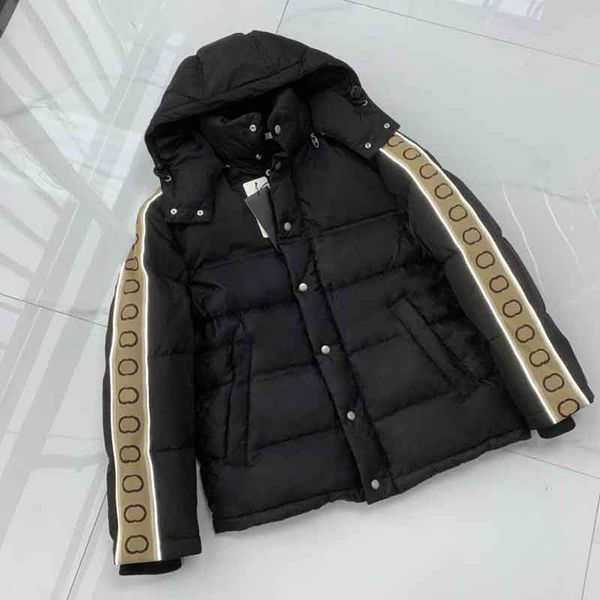 

men parlas down coats jackets fashion jacket hooded thick coat casual parka outerwear women windbreaker, Black
