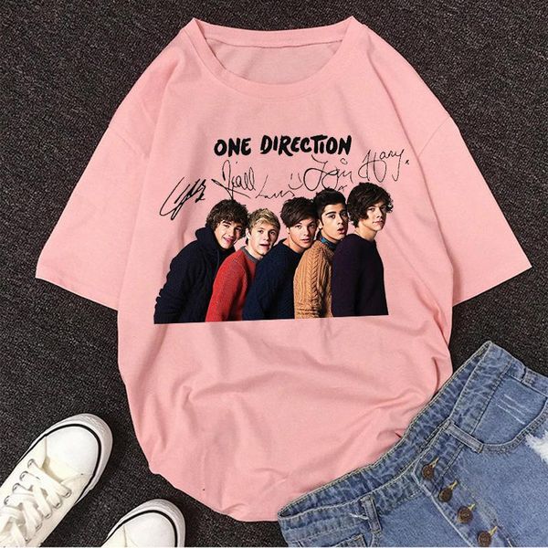 

women's t-shirt wvioce female t shirt british band one direction graphic print women harajuku aesthetic casual tshirt korea 23347, White