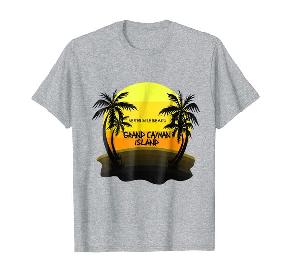 

grand cayman seven mile beach summer vacation t-shirt gift, White;black