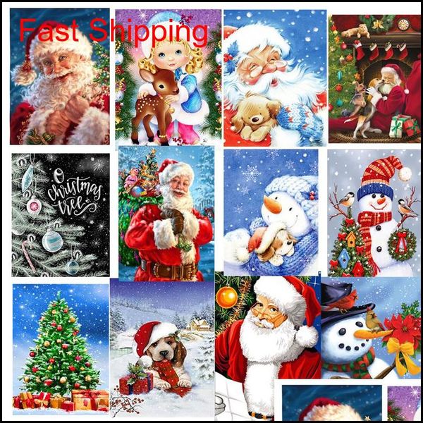 

5d diy christmas full drill rhinestone diamond painting kits cross stitch santa claus snowman h qylizl ppshop01